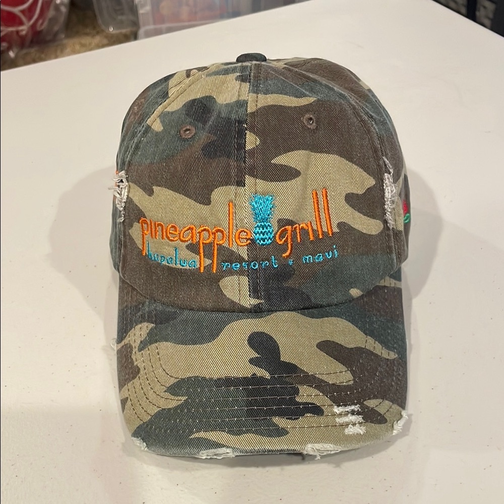 Kapalua Maui Hawaii Pineapple Grill Camo Cap